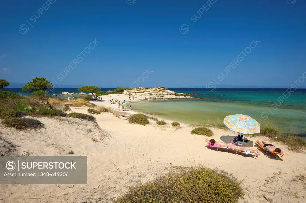 Beach, Karidi Beach, Vouvourou, Sithonia, Halkidiki, Greece, Europe