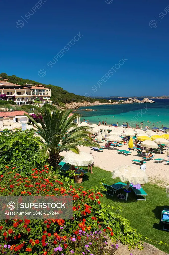 Beach, Baia Sardinia, Sardinia, Italy, Europe
