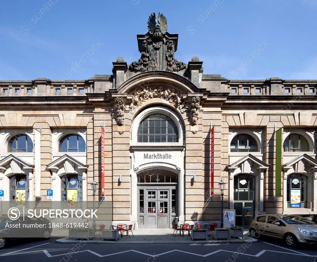 Neustaedter Markthalle building, Neustadt, Dresden, Saxony, Germany, Europe, PublicGround