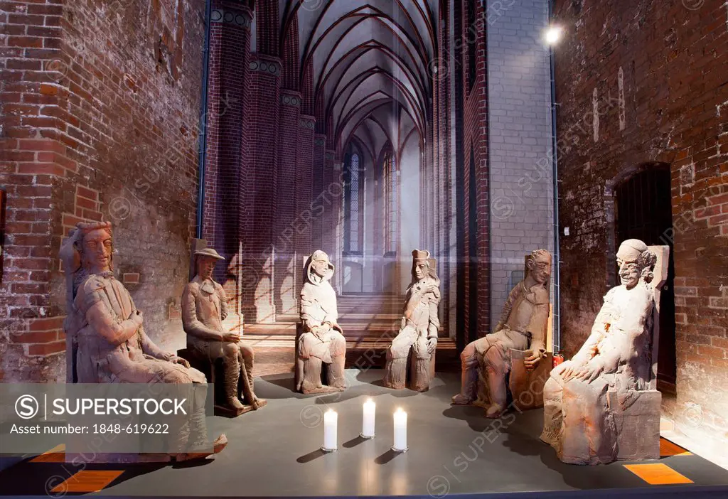 Exhibition in the tower of the Marienkirche, St. Mary's Church, Wismar, Mecklenburg-Western Pomerania, Germany, Europe