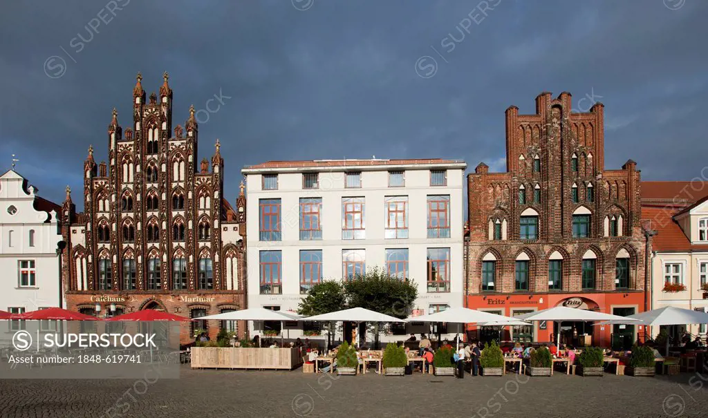 Marktplatz square, Greifswald, Mecklenburg-Western Pomerania, Germany, Europe