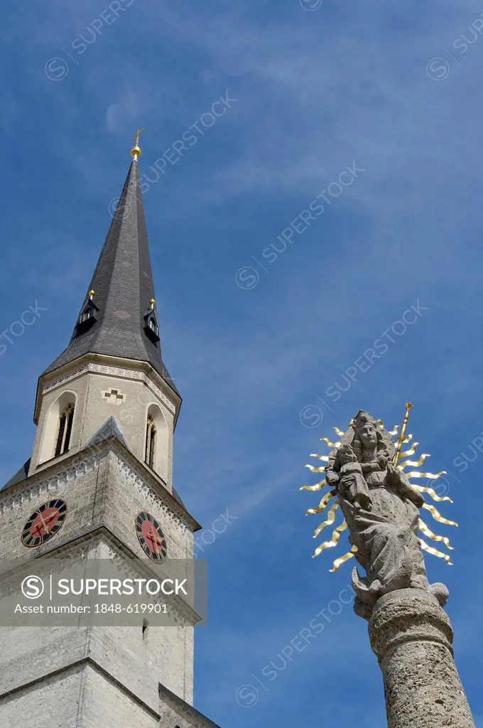 Mariae Geburt parish church, Palling, Chiemgau region, Upper Bavaria, Bavaria, Germany, Europe