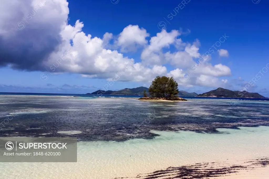Beach, Anse Union, La Digue, Seychelles, Indian Ocean, Africa