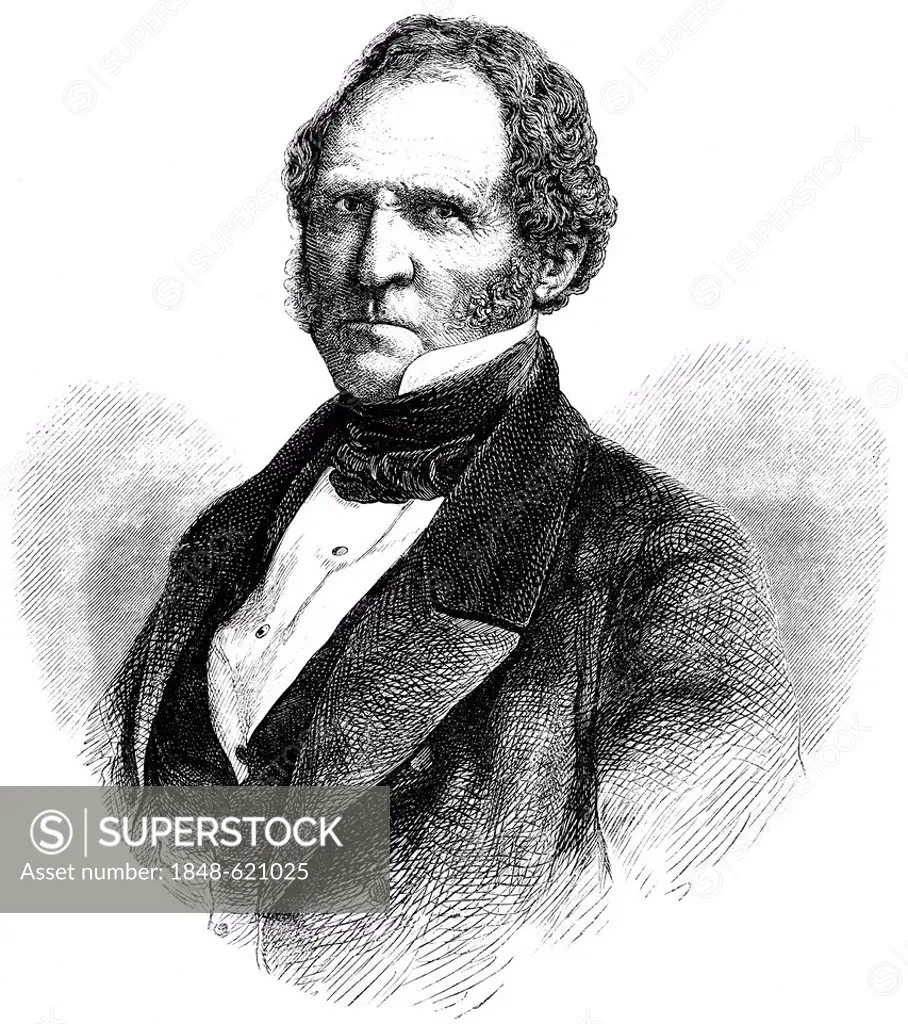 Historical drawing, US-American history, 19th century, portrait of Winfield Scott, 1786 - 1866, a US-American general, diplomat and politician