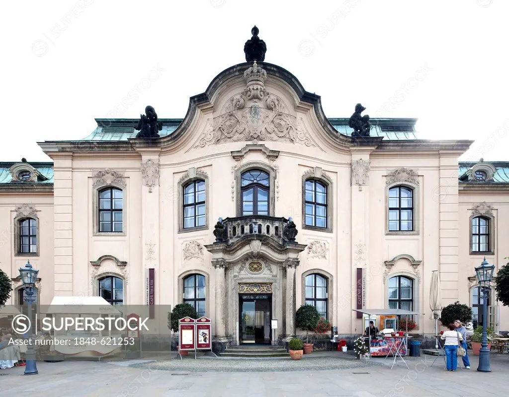 Sekundogenitur building, Bruehl's Terrace, historic town centre, Dresden, Saxony, Germany, Europe, PublicGround