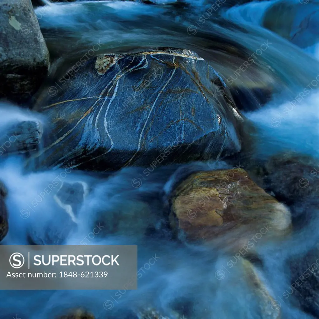 Torrent, river, stream, rocks, boulders, Tessin, Switzerland, Europe