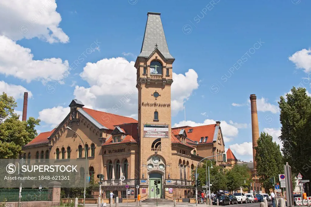 Kulturbrauerei, culture brewery, Berlin industrial architecture monument from the late 19th Century, Schoenhauser Allee, Berlin, Germany, Europe