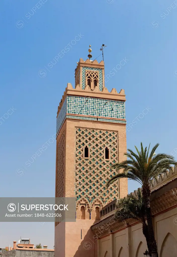 Minaret of the Koutoubia Mosque in Marrakech, Marrakech-Tensift-El Haouz, Morocco, North Africa, Africa