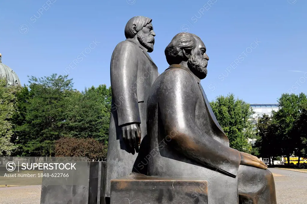 Statues of Karl Marx and Friedrich Engels, Berlin, Germany, Europe