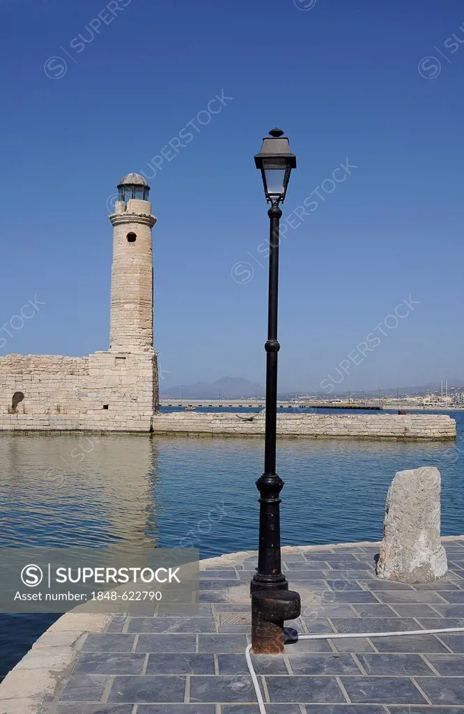 Lighthouse lantern, Rethymnon, Crete, Greece, Europe