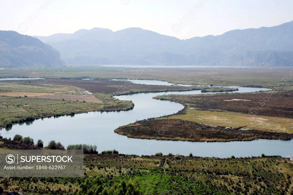 River, river delta in the nature reserve between Caunos and Iztuzu beach, Dalyan, Mugla province, Mediterranean, Turkey, Asia Minor