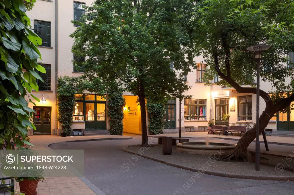 Courtyard, Hackesche Hoefe, Hackescher Markt, Berlin, Germany, Europe