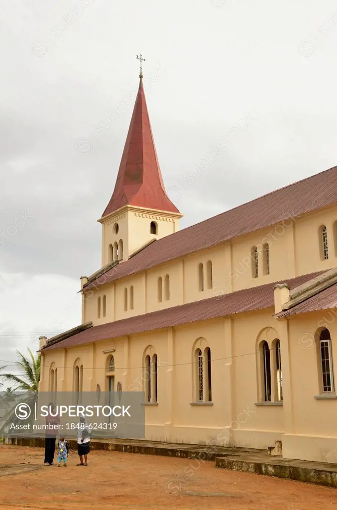 Old German Church of the Catholic Pallottine Mission of Kribi, built in 1891, renovated in 2008, Kribi, Cameroon, Central Africa, Africa