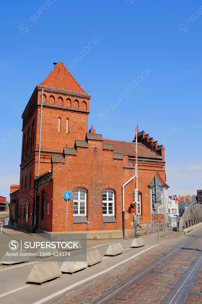 Port buildings and the swing bridge, Luebeck, Schleswig-Holstein, Germany, Europe, PublicGround