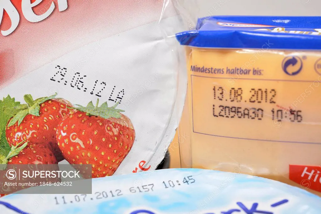 Best before or use-by dates on food products