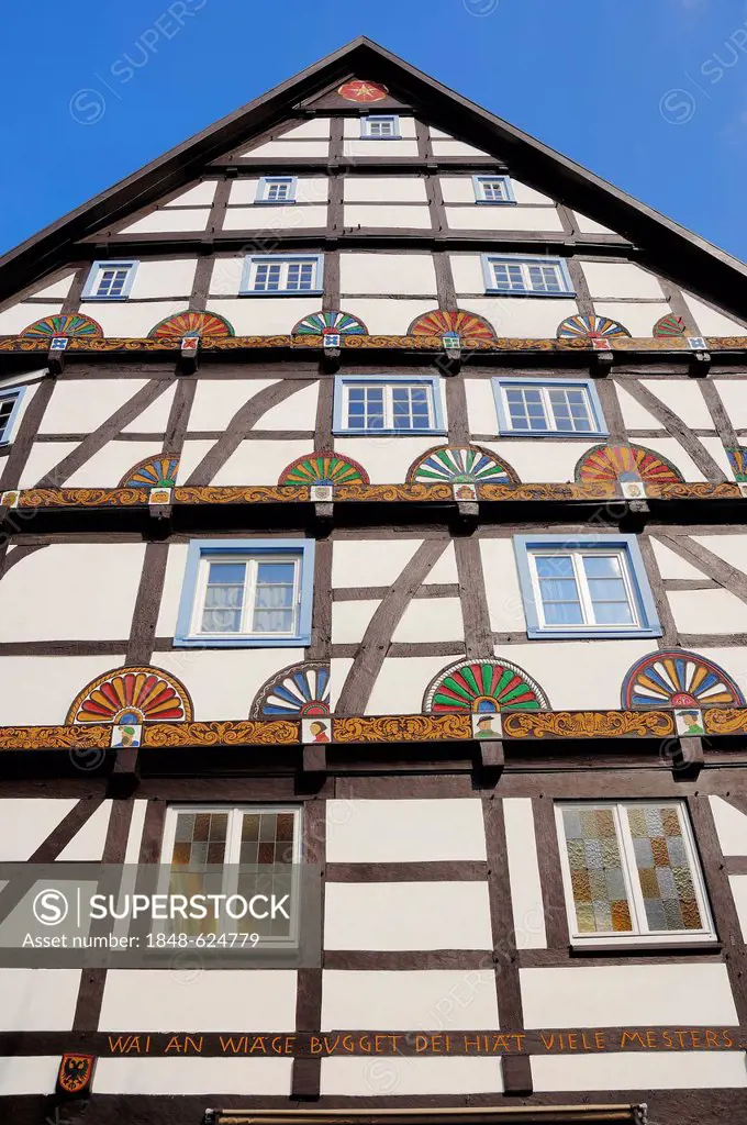 Freiligrath-Haus or Haus zur Rose, historic half-timbered house, Soest, North Rhine-Westphalia, Germany, PublicGround