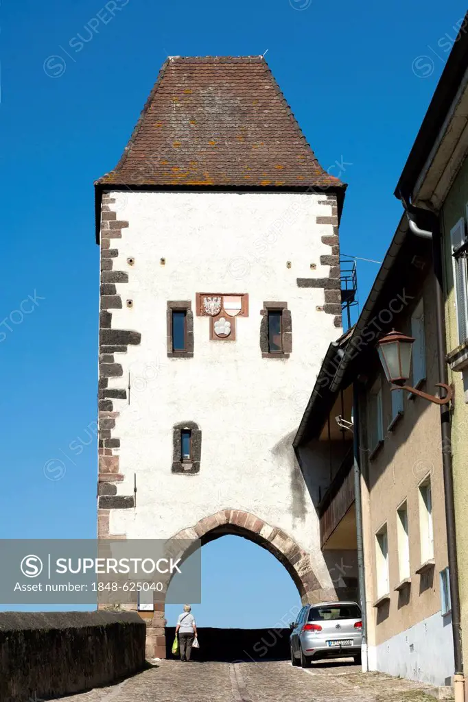 Hagenbach town gate, tower, Breisach, Baden-Wuerttemberg, Germany, Europe