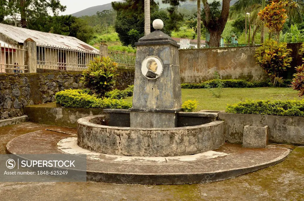 Bismarck fountain in the town of Buéa at the foot of Mount Cameroon, 4095 metres, Cameroon, Central Africa, Africa
