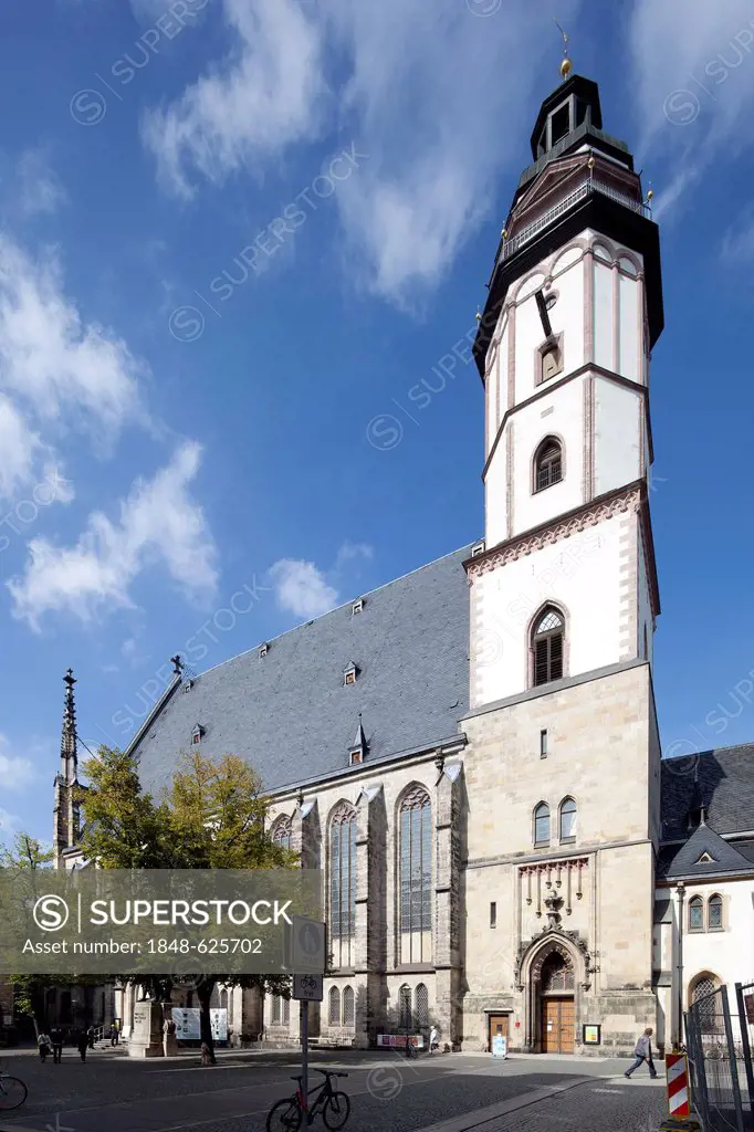 Thomaskirche church, Leipzig, Saxony, Germany, Europe, PublicGround