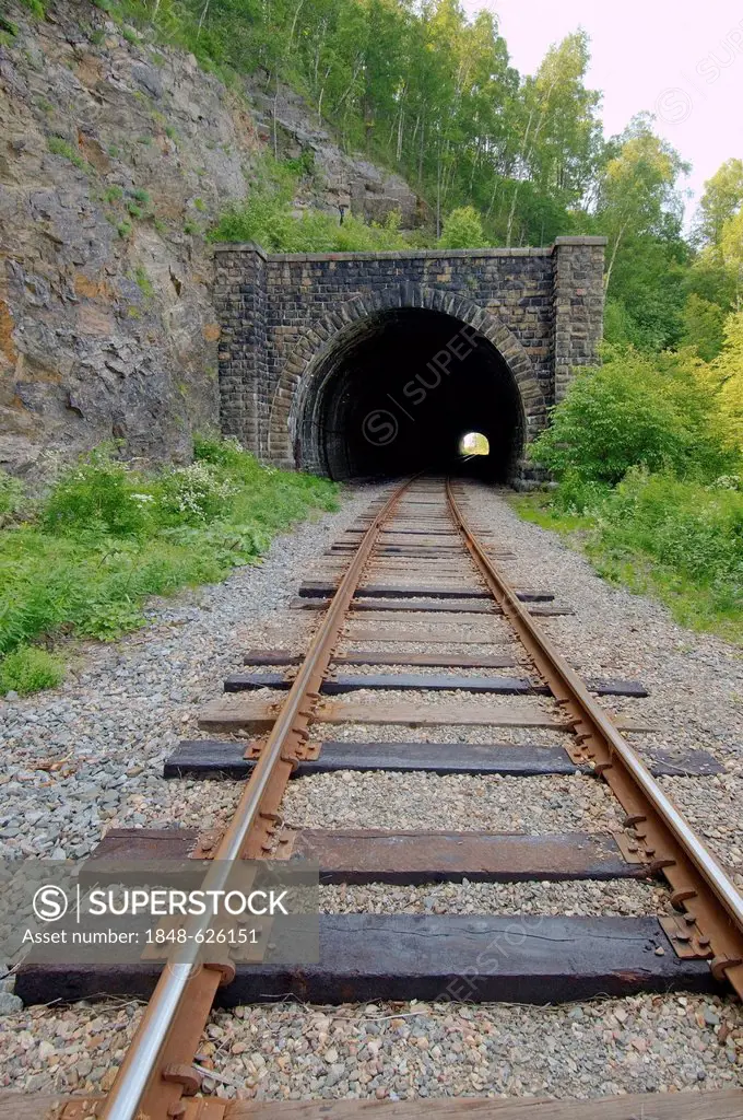 Railway tunnel, Circum-Baikal Railway, Lake Baikal, Irkutsk region, Siberia, Russian Federation, Eurasia