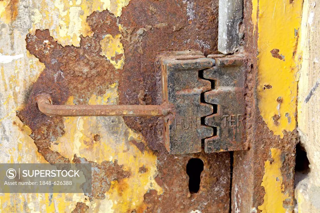 Rusty lock, Acre, Israel, Middle East