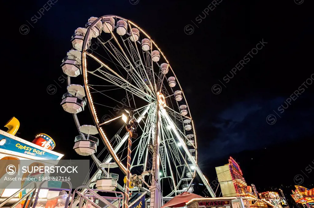 Ferris wheel, Suedring amusement park, Innsbruck, Tyrol, Austria, Europe