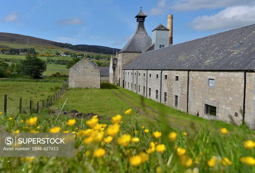 View of the disused Clynelish distillery in Brora, Sutherland, Scotland, United Kingdom, Europe