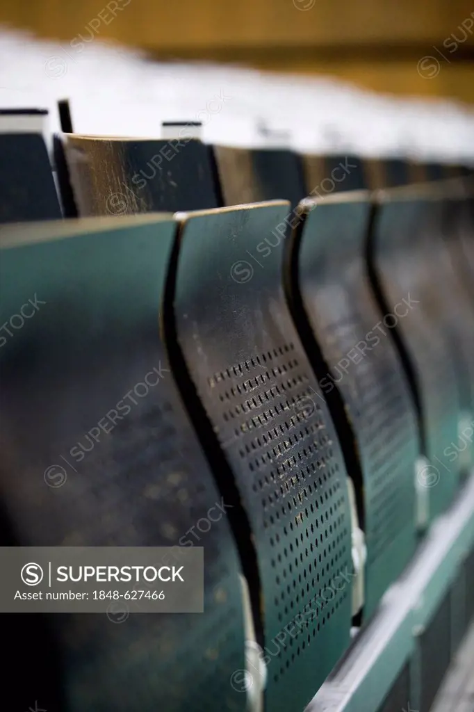 Row of seats in an auditorium at the university, Cologne, Rhineland region, North Rhine-Westphalia, Germany, Europe