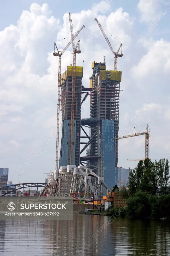 New construction of the European Central Bank, ECB, Frankfurt am Main, Hesse, Germany, Europe, PublicGround