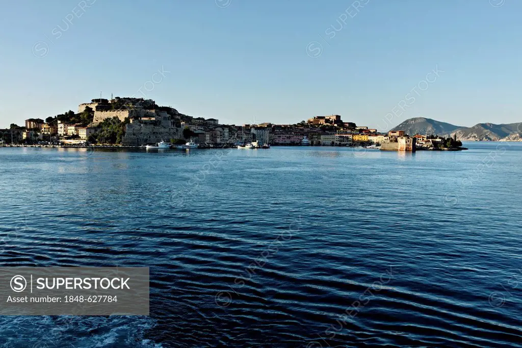 Harbour city of Portoferraio, Elba, Tuscany, Italy, Europe