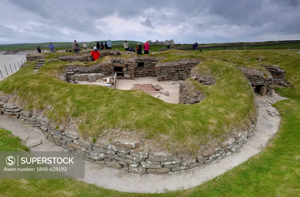 Skara Brae, also Skerrabra, Neolithic settlement, between 3100 and 2500 BC, Orkney Islands, Scotland, United Kingdom, Europe