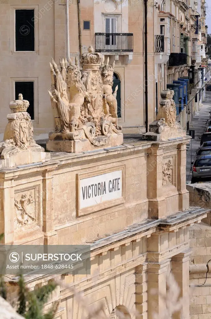 Victoria Gate, old town of Valletta, Malta, Europe