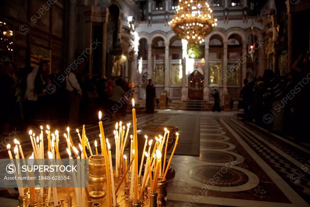 Good Friday in the Greek-Orthodox chapel in the Church of the Holy Sepulchre, Jerusalem, Yerushalayim, Israel, Middle East