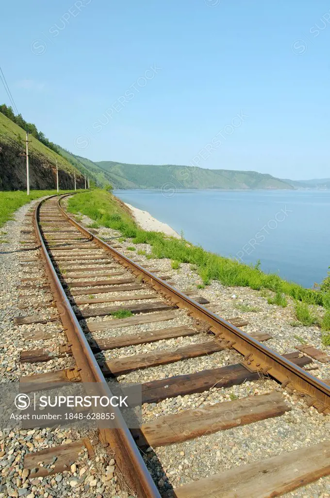 Circum-Baikal Railway, Lake Baikal, Irkutsk region, Siberia, Russian Federation, Eurasia