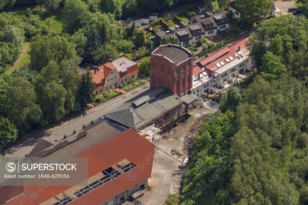 Aerial view, Zeche Alte Haase Colliery, Niedersprockhoevel, Sprockhoevel, Ruhr Area, North Rhine-Westphalia, Germany, Europe