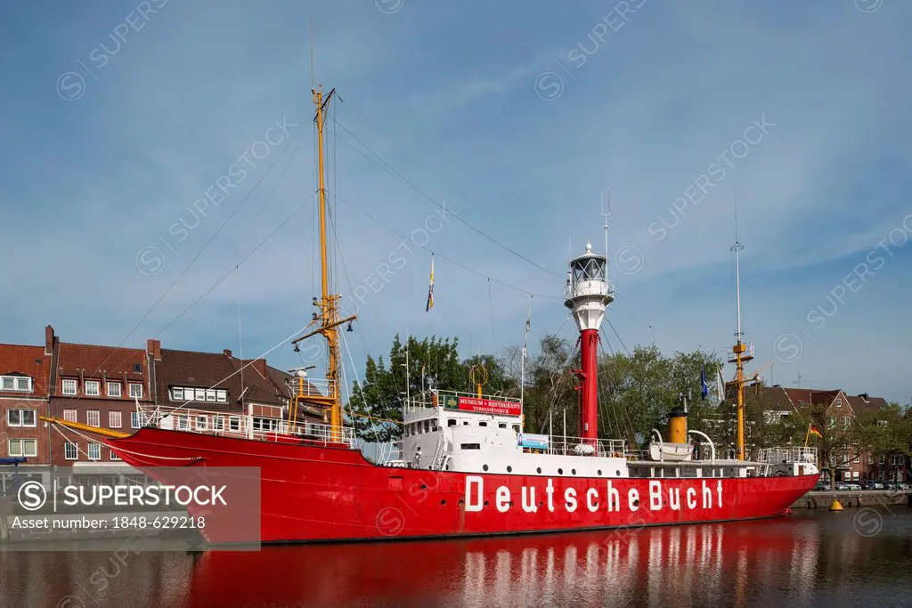 Museum Ship Deutsche Bucht, Emden, Ratsdelft, East Frisia, Lower Saxony, Germany, Europe