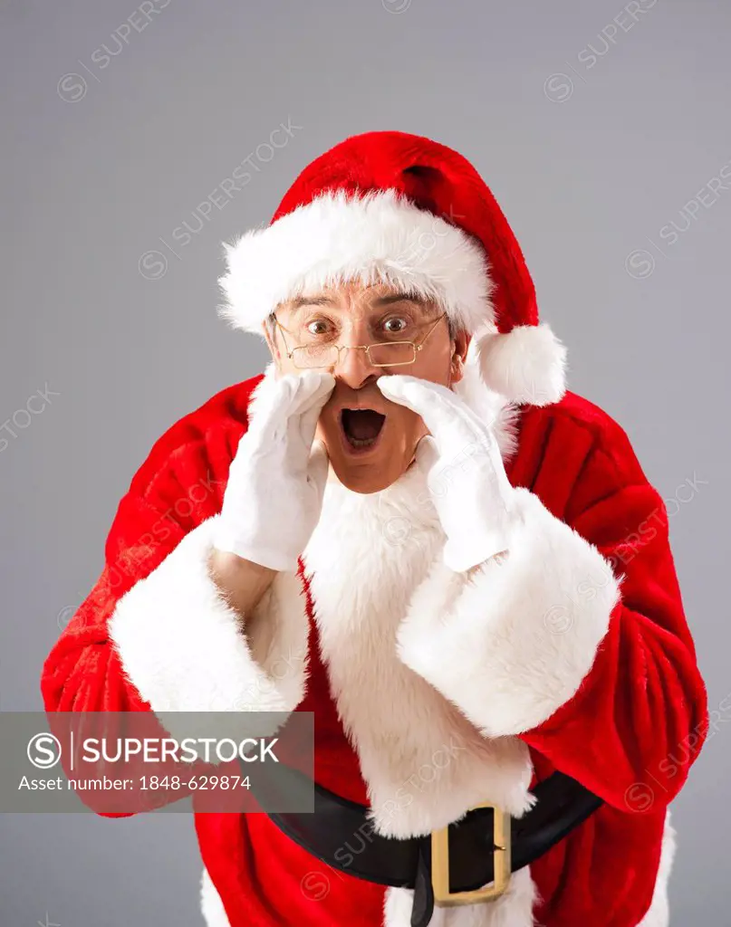 Santa Claus shouting