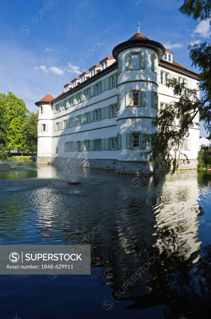 Wasserschloss Bad Rappenau moated castle, Bad Rappenau, Neckartal, Baden-Wuerttemberg, Germany, Europe