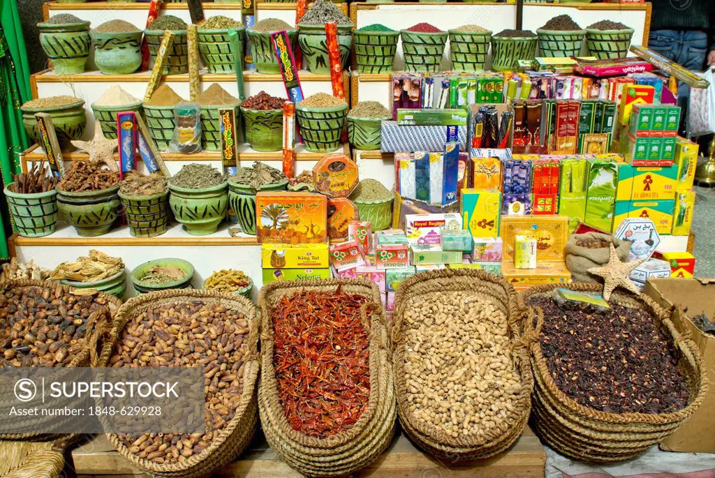 Spices in the bazaar of Cairo, Egypt, Africa