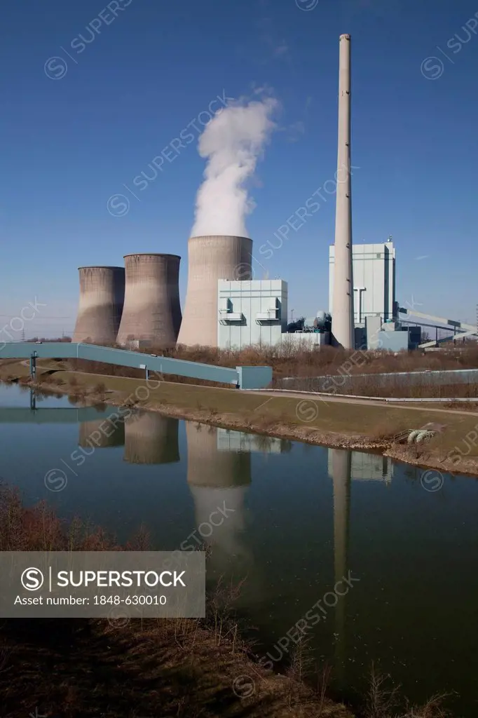 Combined cycle power plant, coal and natural gas, Gersteinwerk plant, RWE Power AG company, Werne-Stockum, Ruhrgebiet area, North Rhine-Westphalia, Ge...
