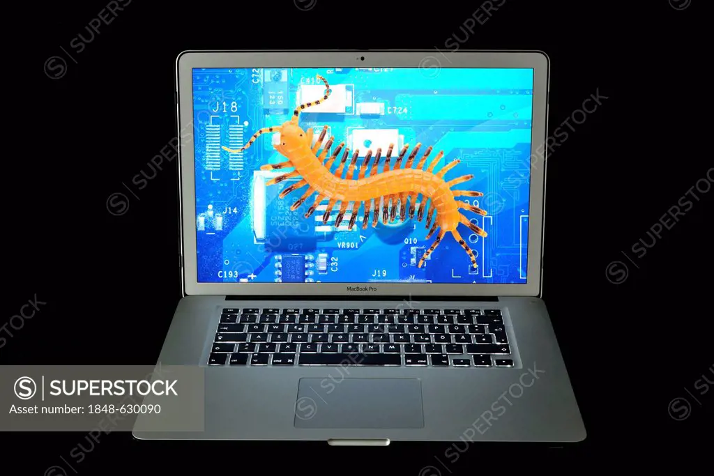 Virus, virus warning, Apple MacBook Pro, laptop computer