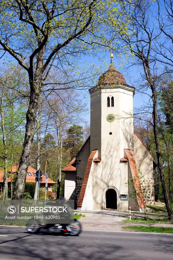 Former church of Pritzen, rebuilt in Spremberg, Lower Lusatia, Brandenburg, Germany, Europe