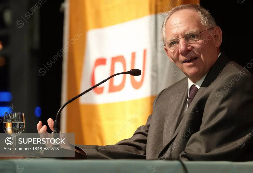 Federal Finance Minister, Wolfgang Schaeuble, Koblenz, Rhineland-Palatinate, Germany, Europe