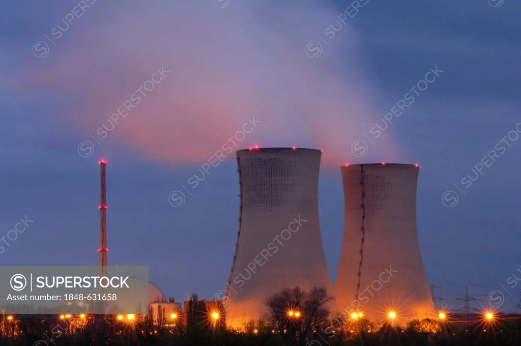 Grafenrheinfeld Nuclear Power Plant, Lower Franconia, Bavaria, Germany, Europe