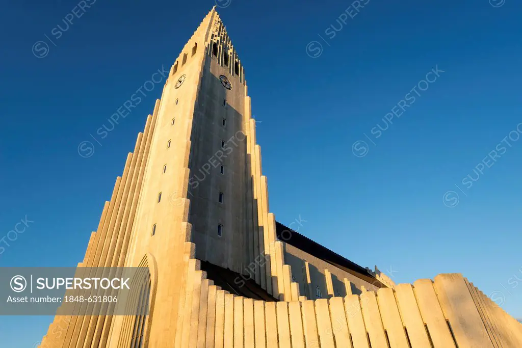 Hallgrímskirkja church, Reykjavik, Iceland, Europe, PublicGround