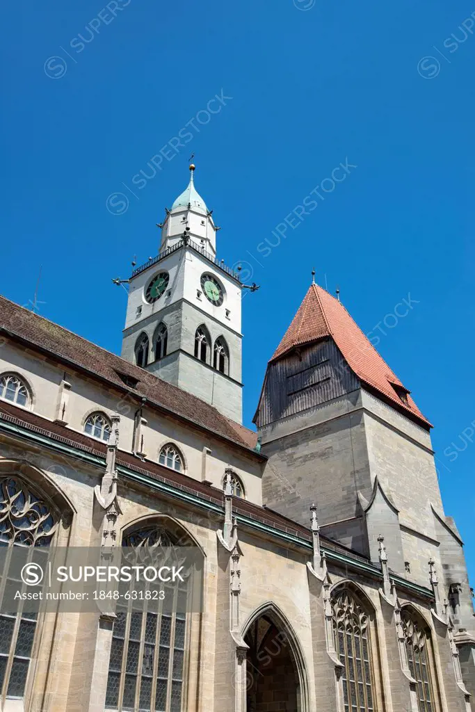 Church of St. Nikolaus in the historic district of Ueberlingen, Bodenseekreis district, Baden-Wuerttemberg, Germany, Europe