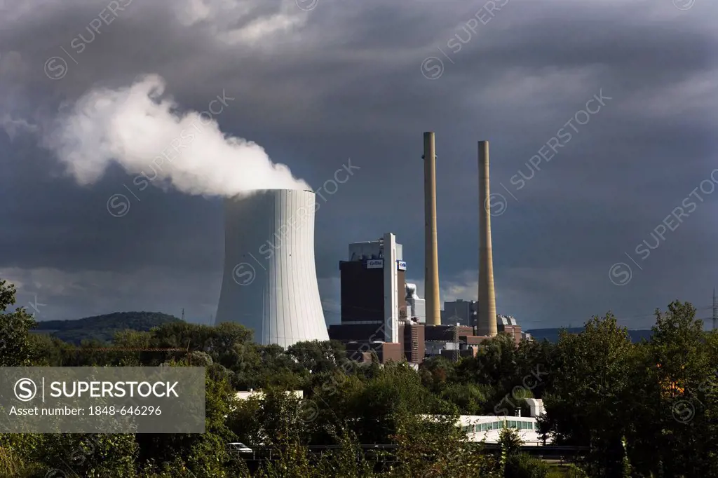 Nuclear power plant in Heilbronn, Baden-Wuerttemberg, Germany, Europe