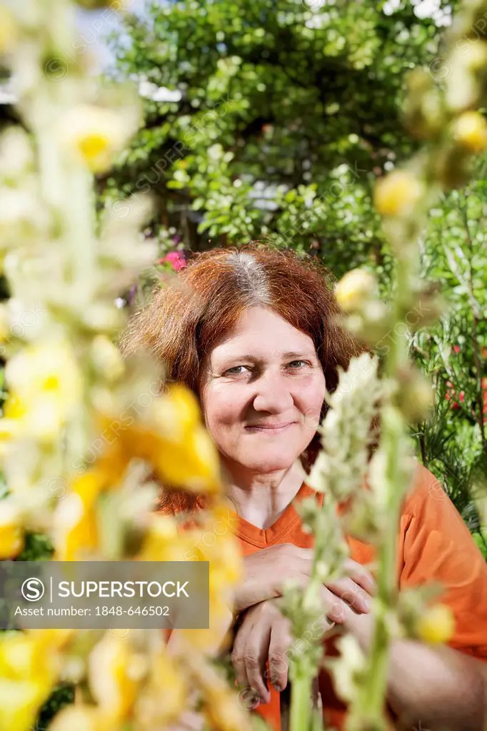 Woman in an organic garden