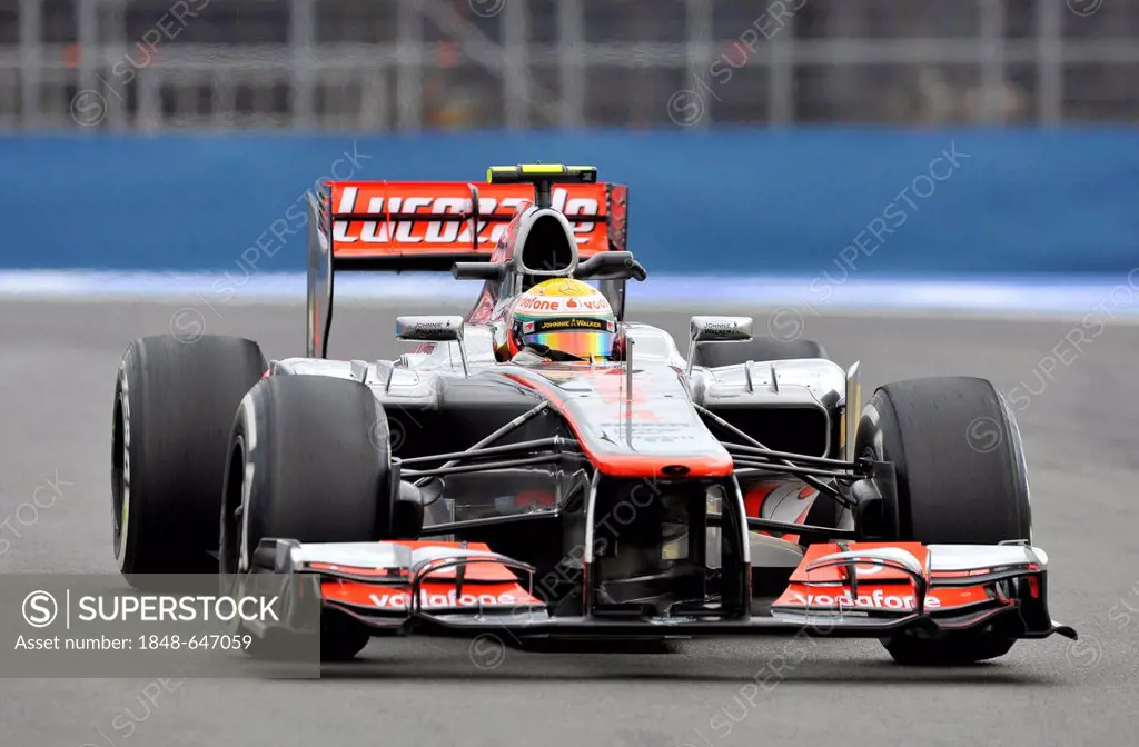 Lewis Hamilton, GBR, driving in his McLaren Mercedes MP4-27, during the free practice session for the European Grand Prix on 22 June 2012, Valencia, S...