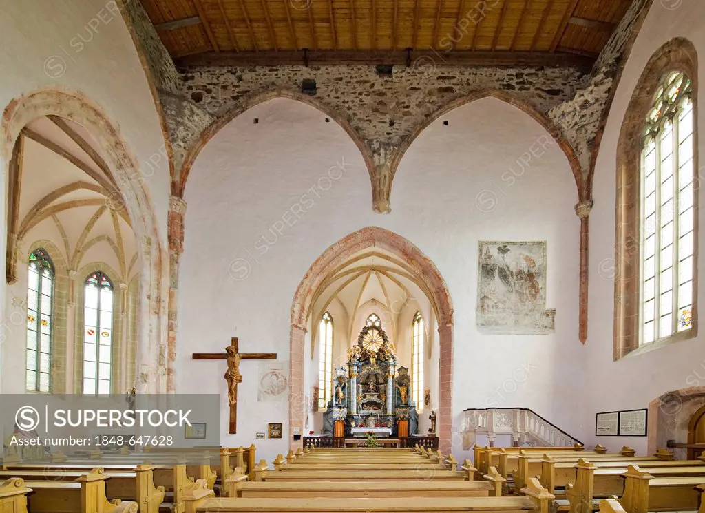 View of the high altar, Church of St. Wolfgang, Kirchberg, Bucklige Welt, Lower Austria, Austria, Europe